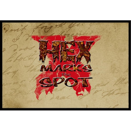 Carolines Treasures 18 x 27 in. Hex marks the spot Halloween Indoor Or Outdoor Mat SB3006MAT